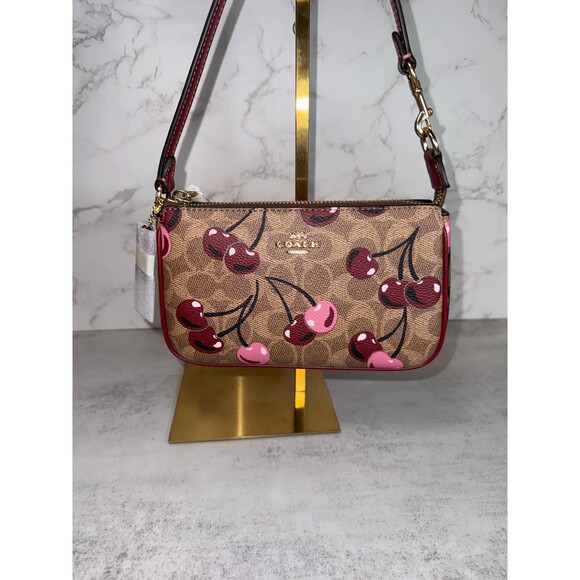 NWT!COACH Nolita 19 In Signature Canvas With Cherry Print(COACH CZ011) - Picture 7 of 7